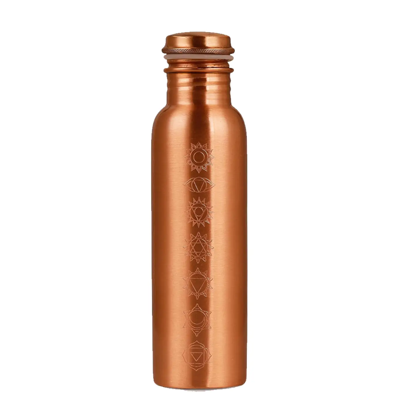 7 Chakras Copper Water Bottle (32oz)