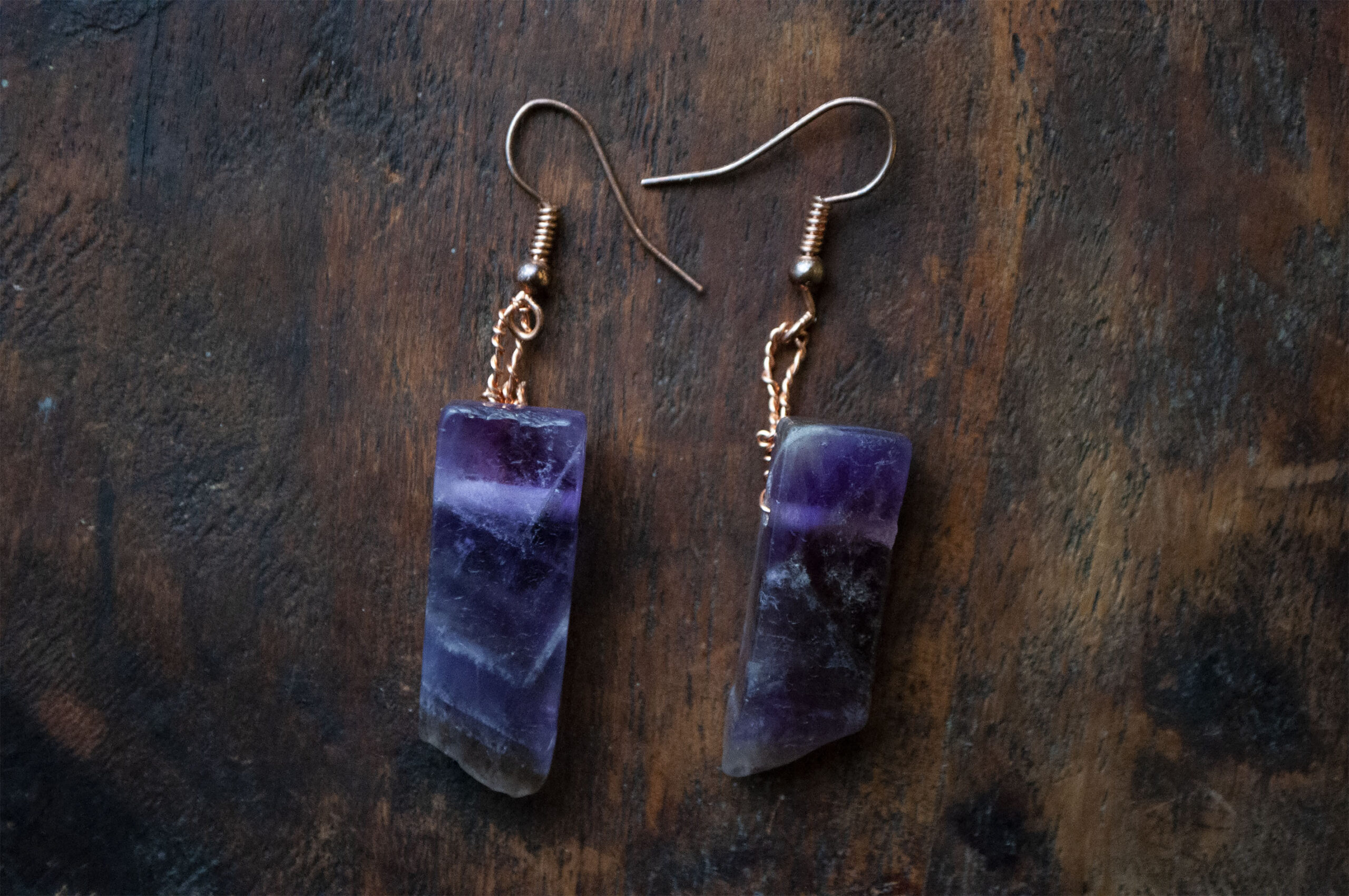 Tiffany Chevron Amethyst Earrings