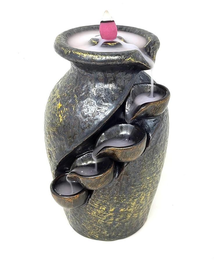 Flower Vase Ceramic Backflow Cone Incense Burner