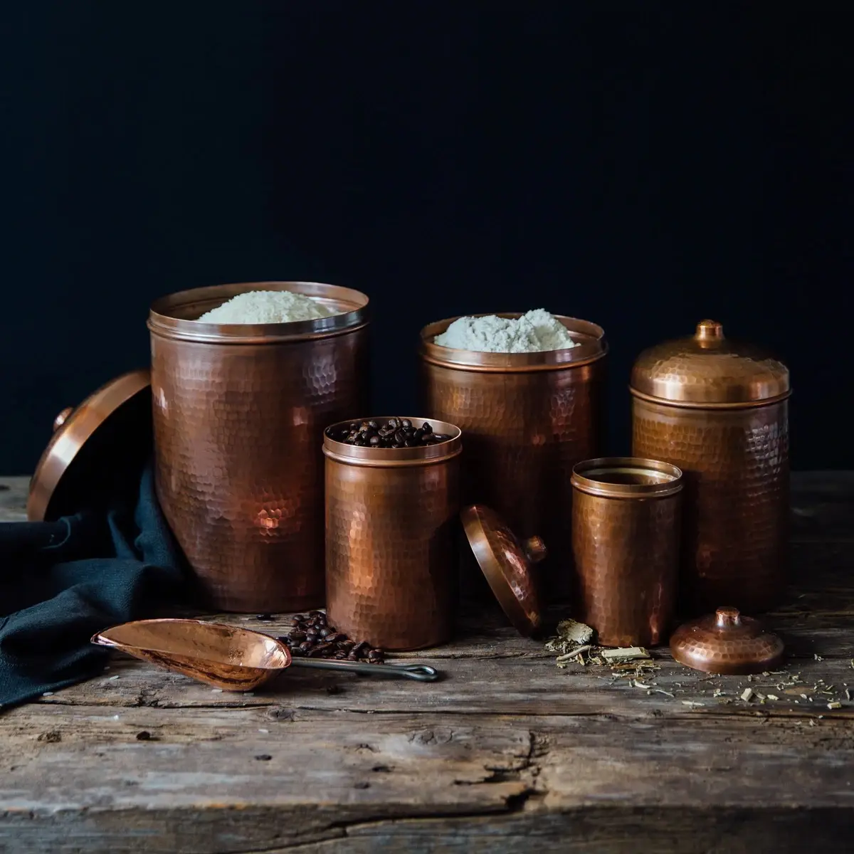 Copper Kitchen Canister Set