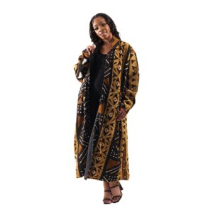 Kumasi Mudcloth Maxi Coat