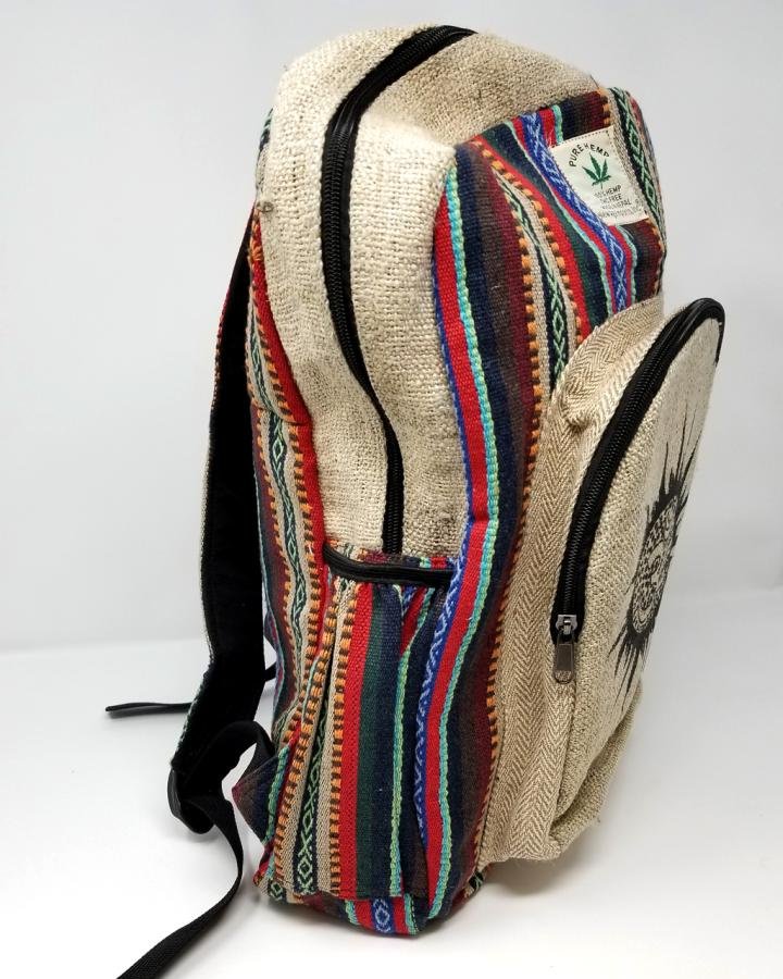 Rah's Sun OM Hemp Backpack