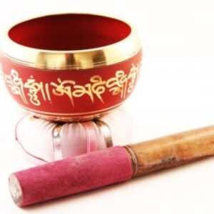 Red Tibetan Singing Bowl 4"