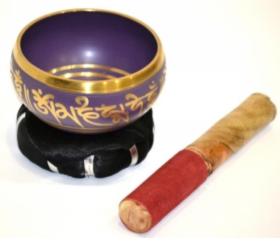 Violet Tibetan Singing Bowl 4"
