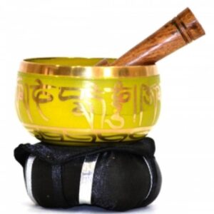 Yellow Tibetan Singing Bowl 3"