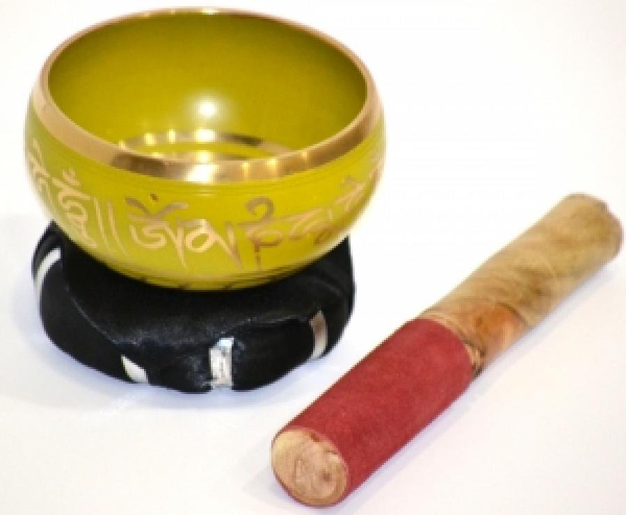 Yellow "Solar Plexus" Tibetan Singing Bowl 4"