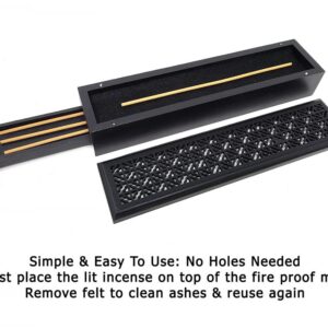 Stargate Jewelers™ Large Black Wood Incense Burner